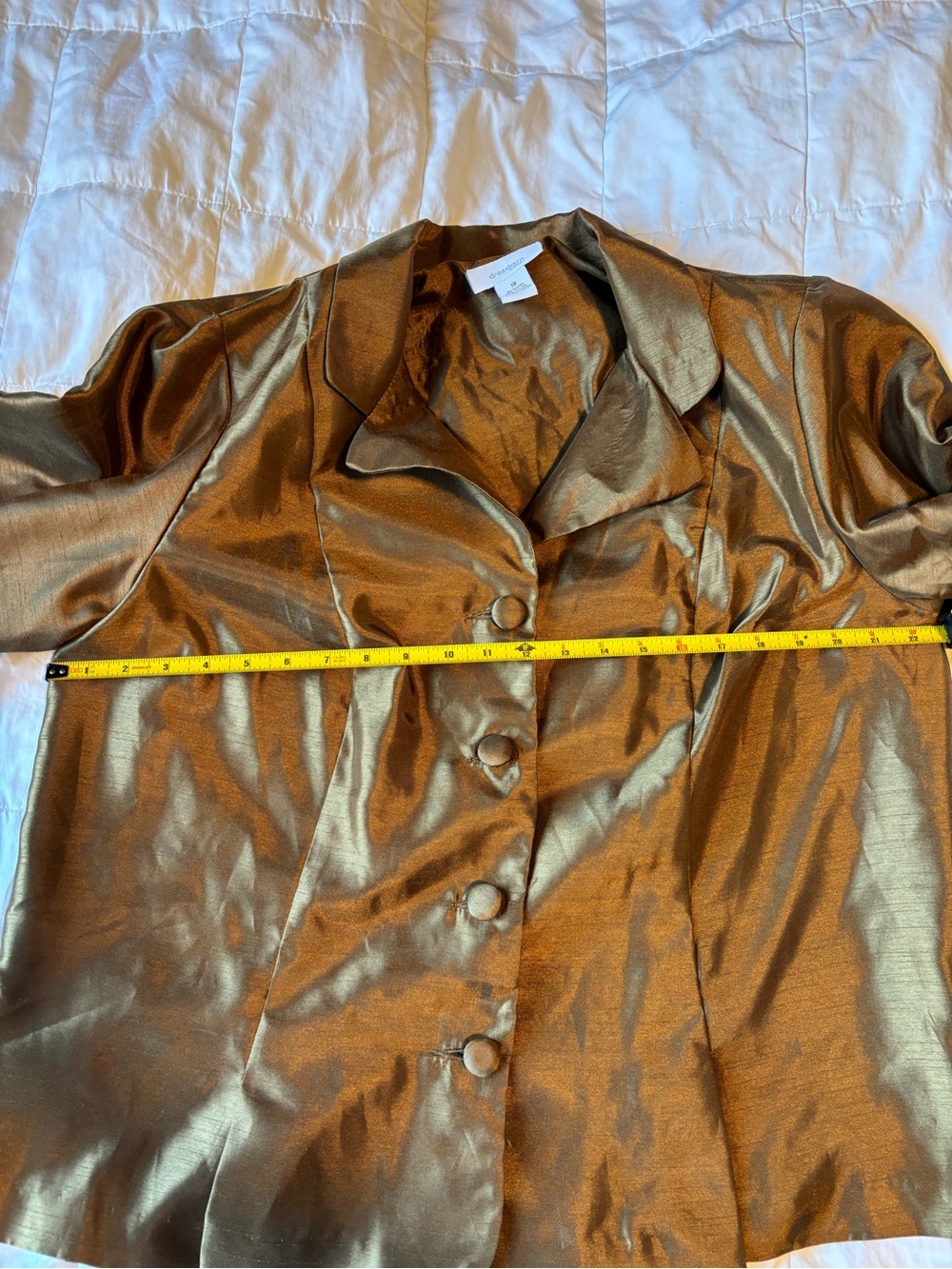 Women’s Bronze/Gold Jacket size 18 - dressbarn - Picture 5 of 5